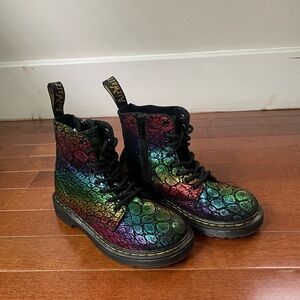 Kids Dr. Martens Pascal Rainbow boots